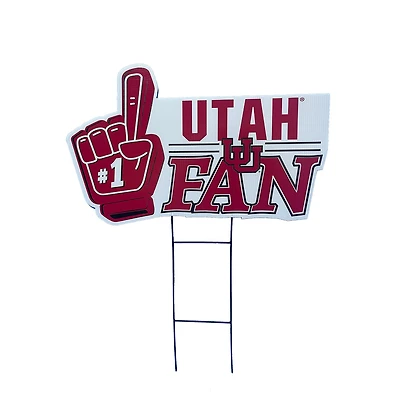 Pegasus Utah Utes 11" x 23" #1 Fan Yard Sign