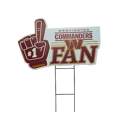 Pegasus Washington Commanders 11" x 23" #1 Fan Yard Sign