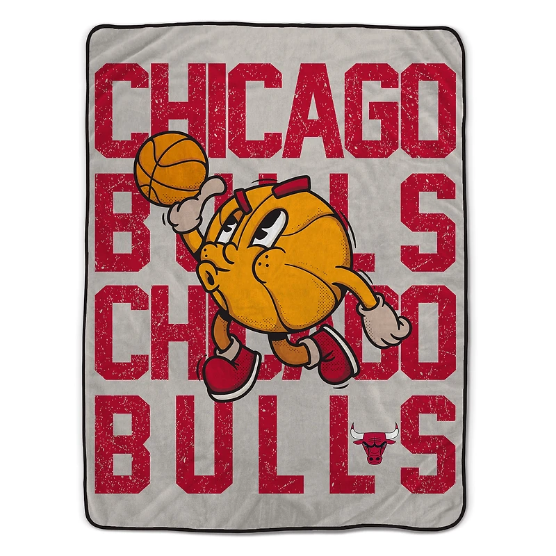 Pegasus Chicago Bulls 60" x 80" Cartoon Basketball Ultra Cozy Blanket