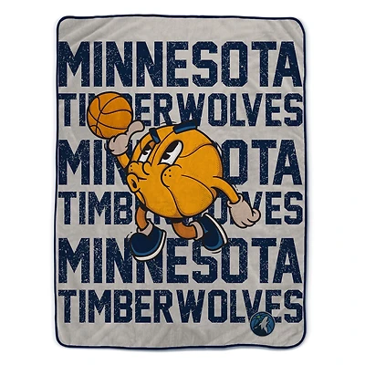 Pegasus Minnesota Timberwolves 60" x 80" Cartoon Basketball Ultra Cozy Blanket