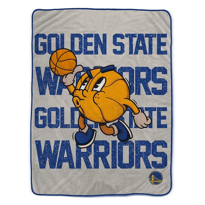Pegasus Golden State Warriors 60" x 80" Cartoon Basketball Ultra Cozy Blanket
