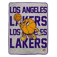 Pegasus Los Angeles Lakers 60" x 80" Cartoon Basketball Ultra Cozy Blanket