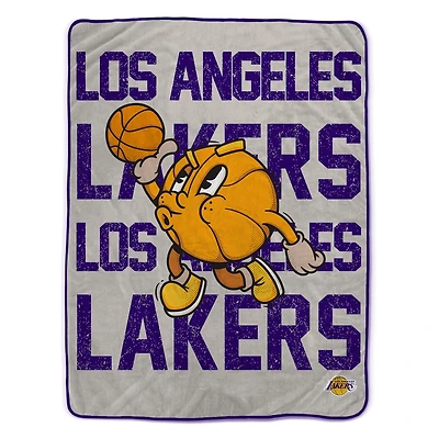 Pegasus Los Angeles Lakers 60" x 80" Cartoon Basketball Ultra Cozy Blanket