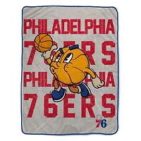 Pegasus Philadelphia 76ers 60" x 80" Cartoon Basketball Ultra Cozy Blanket