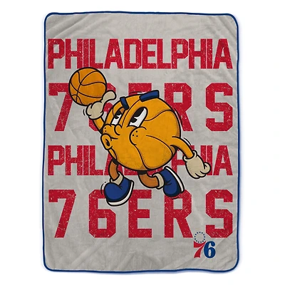 Pegasus Philadelphia 76ers 60" x 80" Cartoon Basketball Ultra Cozy Blanket