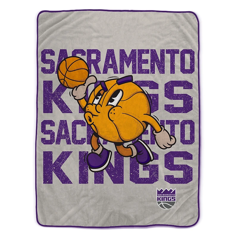 Pegasus Sacramento Kings 60" x 80" Cartoon Basketball Ultra Cozy Blanket