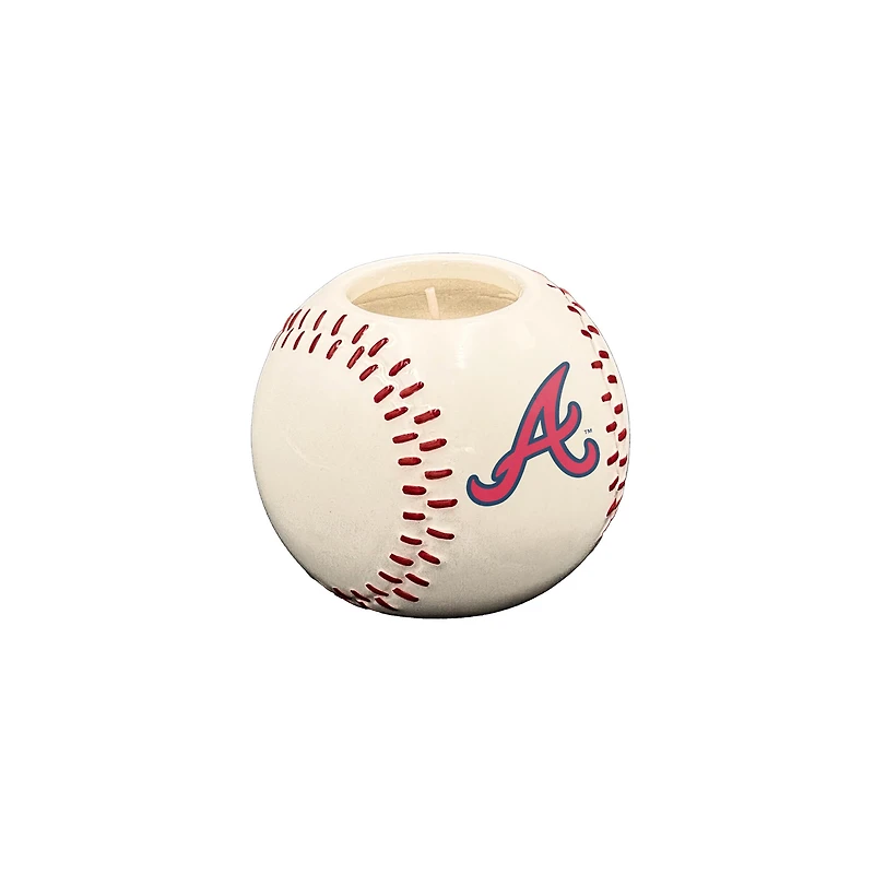 Pegasus Atlanta Braves 8oz. Ceramic Baseball Candle