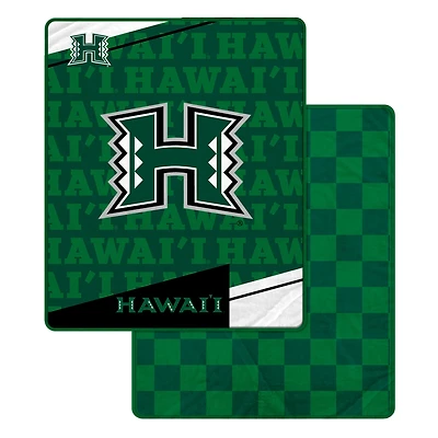 Pegasus Hawaii Rainbow Warriors 60" x 70" Diagonal Ghost Checkered Double-Sided Blanket