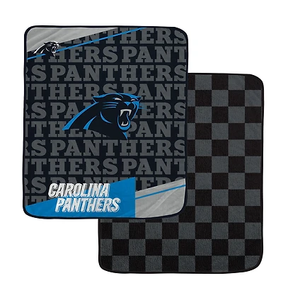 Pegasus Carolina Panthers 60" x 70" Diagonal Ghost Checkered Double-Sided Blanket