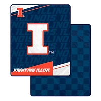 Pegasus Illinois Fighting Illini 60" x 70" Diagonal Ghost Checkered Double-Sided Blanket