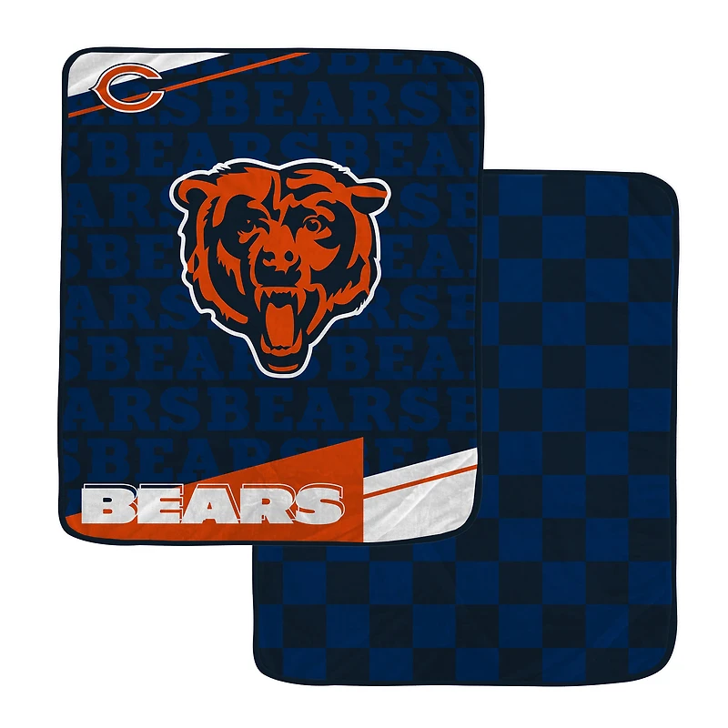 Pegasus Chicago Bears 60" x 70" Diagonal Ghost Checkered Double-Sided Blanket
