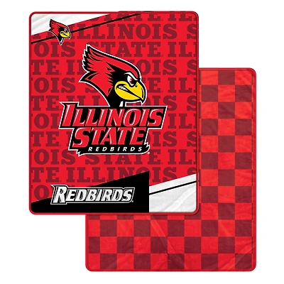 Pegasus Illinois State Redbirds 60" x 70" Diagonal Ghost Checkered Double-Sided Blanket