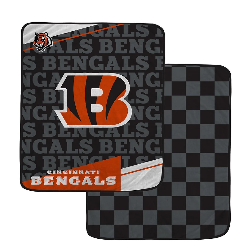 Pegasus Cincinnati Bengals 60" x 70" Diagonal Ghost Checkered Double-Sided Blanket