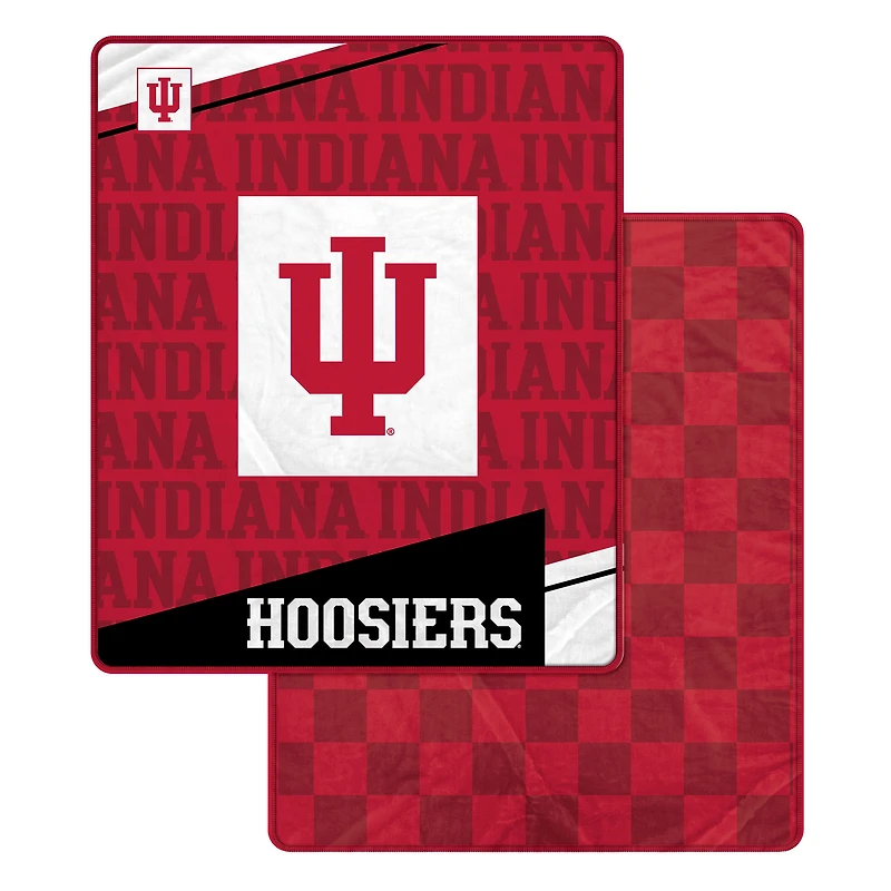 Pegasus Indiana Hoosiers 60" x 70" Diagonal Ghost Checkered Double-Sided Blanket