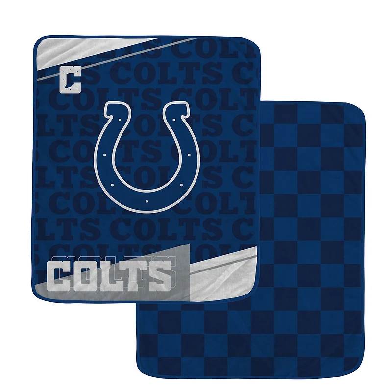 Pegasus Indianapolis Colts 60" x 70" Diagonal Ghost Checkered Double-Sided Blanket