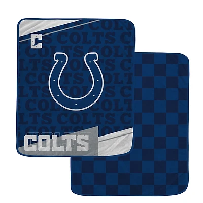 Pegasus Indianapolis Colts 60" x 70" Diagonal Ghost Checkered Double-Sided Blanket
