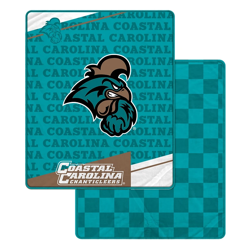 Pegasus Coastal Carolina Chanticleers 60" x 70" Diagonal Ghost Checkered Double-Sided Blanket