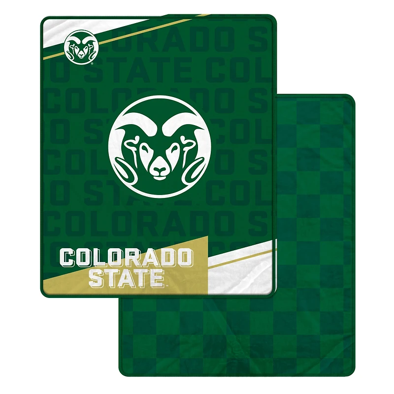 Pegasus Colorado State Rams 60" x 70" Diagonal Ghost Checkered Double-Sided Blanket