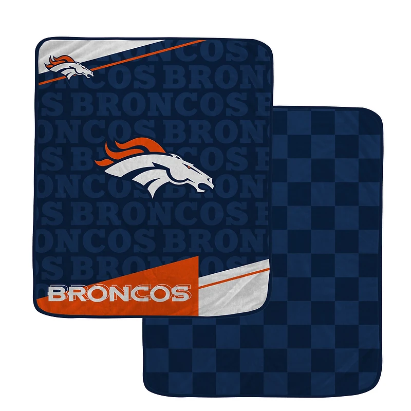 Pegasus Denver Broncos 60" x 70" Diagonal Ghost Checkered Double-Sided Blanket