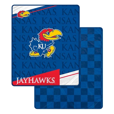 Pegasus Kansas Jayhawks 60" x 70" Diagonal Ghost Checkered Double-Sided Blanket