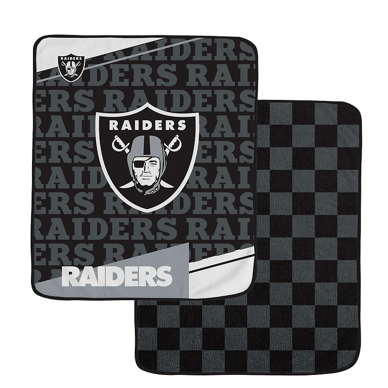 Pegasus Las Vegas Raiders 60" x 70" Diagonal Ghost Checkered Double-Sided Blanket
