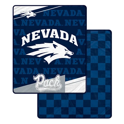 Pegasus Nevada Wolf Pack 60" x 70" Diagonal Ghost Checkered Double-Sided Blanket