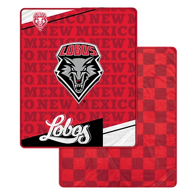 Pegasus New Mexico Lobos 60" x 70" Diagonal Ghost Checkered Double-Sided Blanket