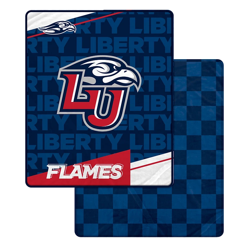 Pegasus Liberty Flames 60" x 70" Diagonal Ghost Checkered Double-Sided Blanket