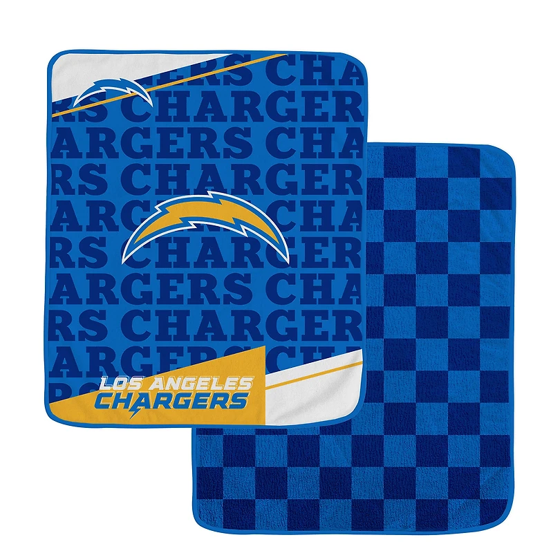 Pegasus Los Angeles Chargers 60" x 70" Diagonal Ghost Checkered Double-Sided Blanket