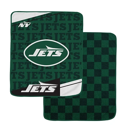 Pegasus New York Jets 60" x 70" Diagonal Ghost Checkered Double-Sided Blanket