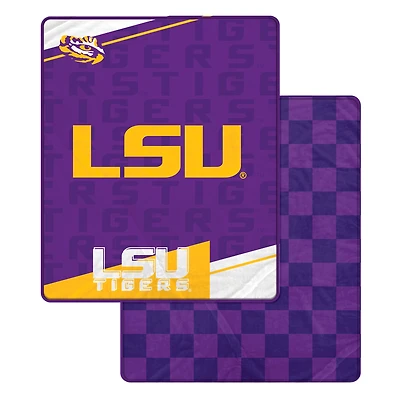 Pegasus LSU Tigers 60" x 70" Diagonal Ghost Checkered Double-Sided Blanket