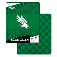 Pegasus North Texas Mean Green 60" x 70" Diagonal Ghost Checkered Double-Sided Blanket