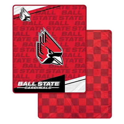 Pegasus Ball State Cardinals 60" x 70" Diagonal Ghost Checkered Double-Sided Blanket
