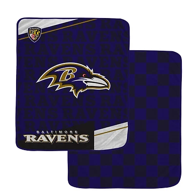 Pegasus Baltimore Ravens 60" x 70" Diagonal Ghost Checkered Double-Sided Blanket