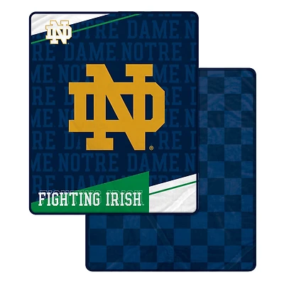 Pegasus Notre Dame Fighting Irish 60" x 70" Diagonal Ghost Checkered Double-Sided Blanket