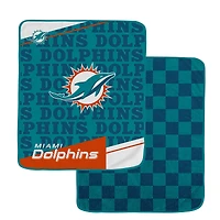 Pegasus Miami Dolphins 60" x 70" Diagonal Ghost Checkered Double-Sided Blanket
