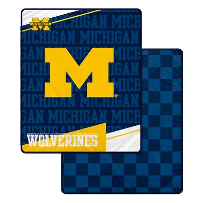 Pegasus Michigan Wolverines 60" x 70" Diagonal Ghost Checkered Double-Sided Blanket
