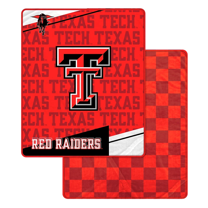 Pegasus Texas Tech Red Raiders 60" x 70" Diagonal Ghost Checkered Double-Sided Blanket