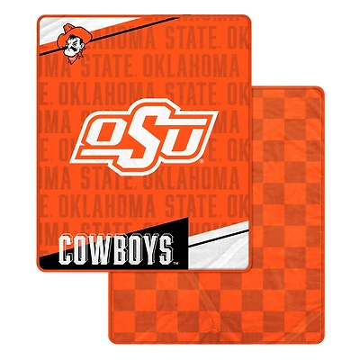 Pegasus Oklahoma State Cowboys 60" x 70" Diagonal Ghost Checkered Double-Sided Blanket