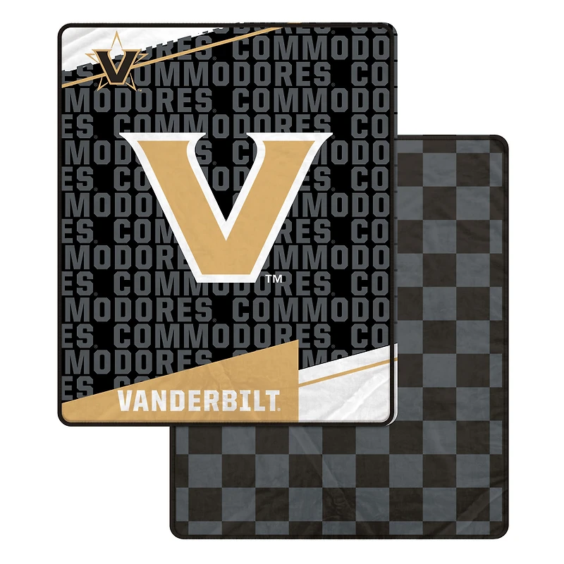 Pegasus Vanderbilt Commodores 60" x 70" Diagonal Ghost Checkered Double-Sided Blanket