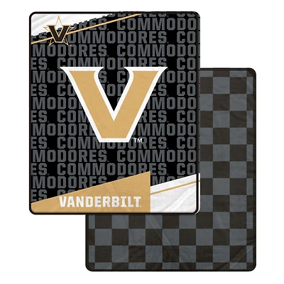 Pegasus Vanderbilt Commodores 60" x 70" Diagonal Ghost Checkered Double-Sided Blanket
