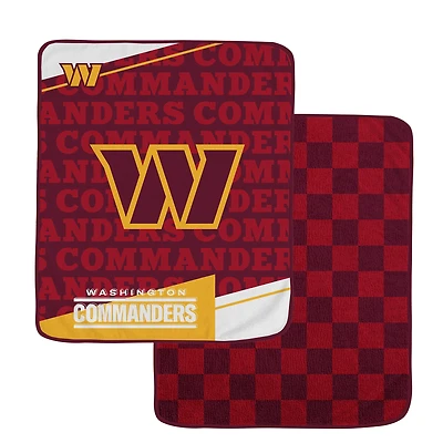 Pegasus Washington Commanders 60" x 70" Diagonal Ghost Checkered Double-Sided Blanket