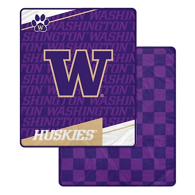 Pegasus Washington Huskies 60" x 70" Diagonal Ghost Checkered Double-Sided Blanket