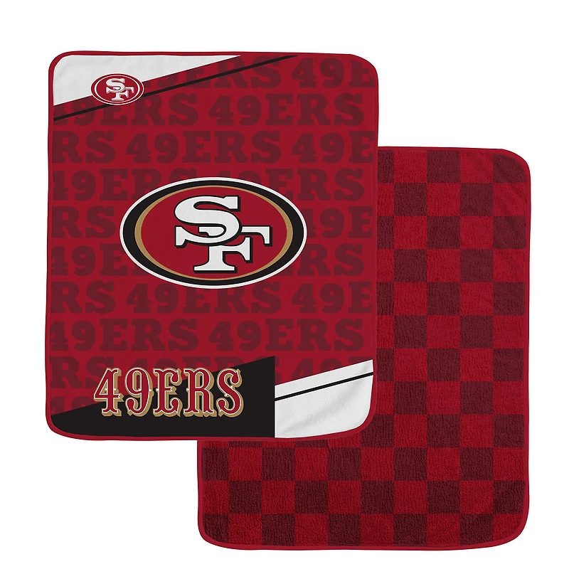 Pegasus San Francisco 49ers 60" x 70" Diagonal Ghost Checkered Double-Sided Blanket