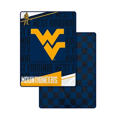 Pegasus West Virginia Mountaineers 60" x 80" Diagonal Ghost Checkered Two-Sided Blanket