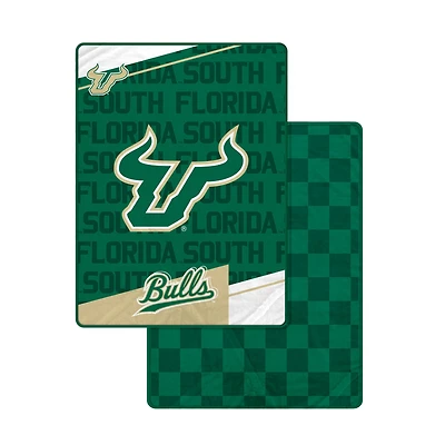 Pegasus South Florida Bulls 60" x 80" Diagonal Ghost Checkered Two-Sided Blanket