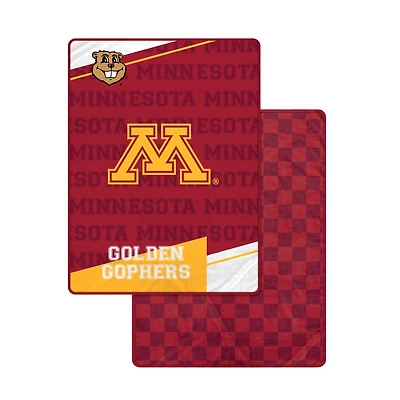 Pegasus Minnesota Golden Gophers 60" x 80" Diagonal Ghost Checkered Two-Sided Blanket