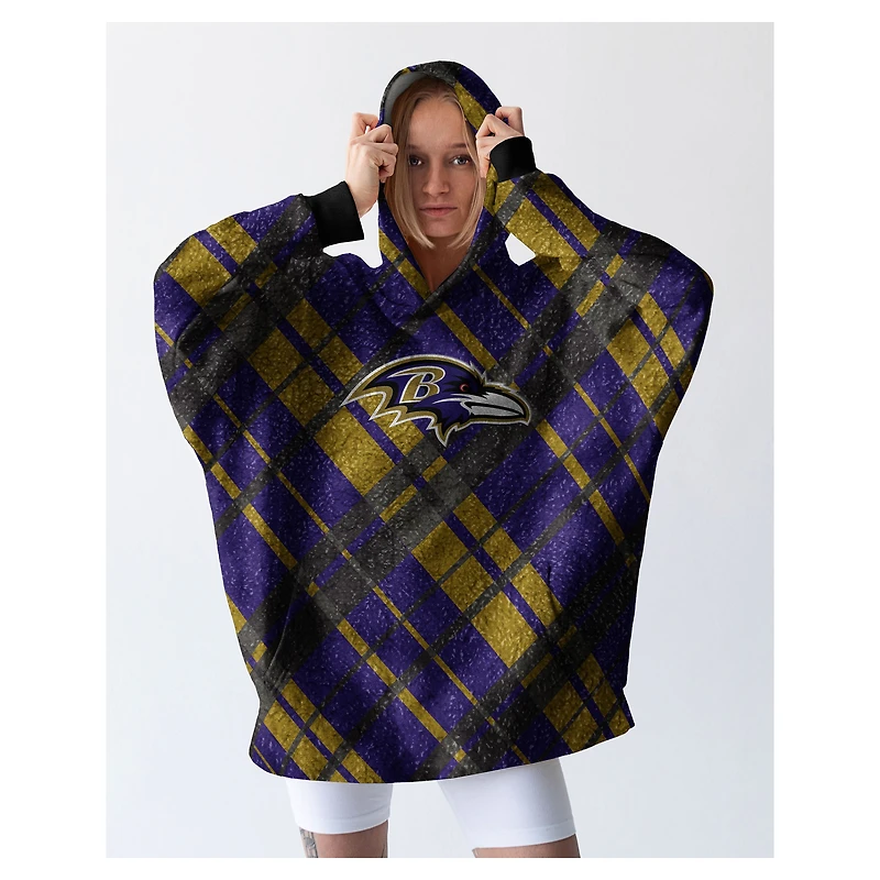 Pegasus Baltimore Ravens 34" x 34" Digital Dash Sherpa Hooded Fan Cape
