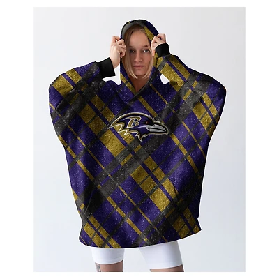 Pegasus Baltimore Ravens 34" x 34" Digital Dash Sherpa Hooded Fan Cape