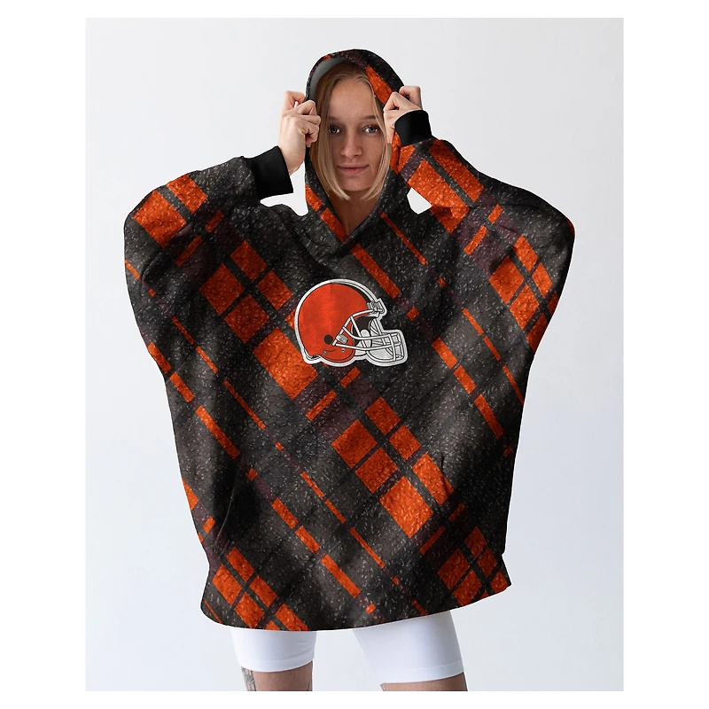 Pegasus Cleveland Browns 34" x 34" Digital Dash Sherpa Hooded Fan Cape